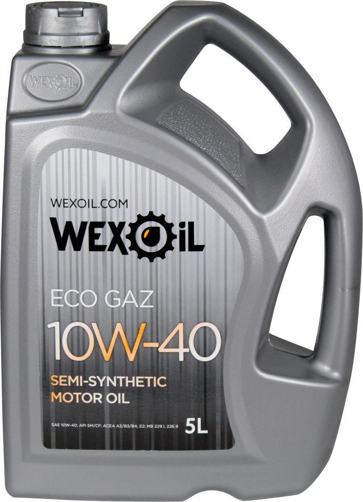 Моторна олива Wexoil Eco Gaz Sm/cf бензин/дизель 10W-40 5 л (1401116)