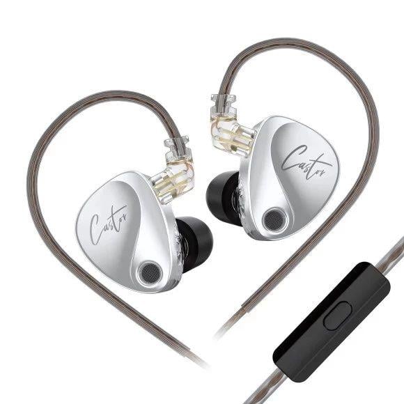 Наушники KZ Castor Harman mic Silver