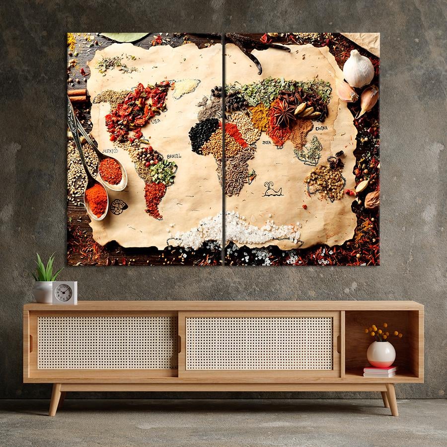 Картина карта Карта Ароматные специи 111x81 см (A1320-2) Картина карта Карта Ароматные специи 111x81 см (A1320-2)