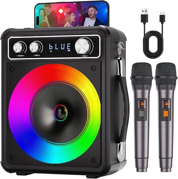 Караоке-центр VOSS з 2 мікрофонами Bluetooth