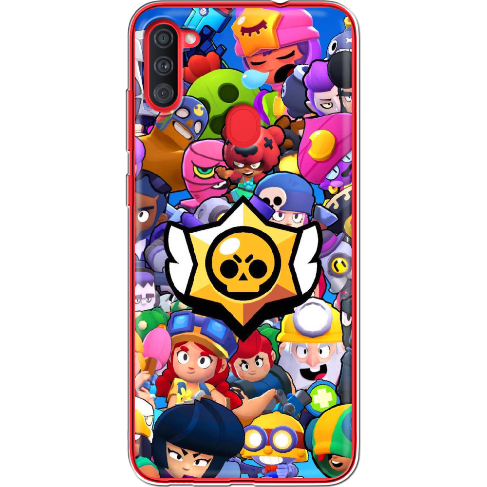 Чехол Boxface Samsung A115 Galaxy A11 Brawl Stars Прозрачный силикон (39628-up2389-39628)