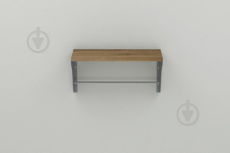 Полка настенная Ferrum-decor Комфи 260x700x240 металл Серый ДСП Дуб Таверна 16 мм (KOM0062)