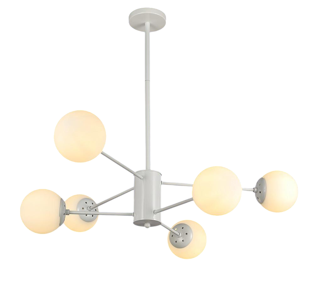 Люстра Levistella 7526033-6 WH+WH с шестью плафонами Белый (2488975273)