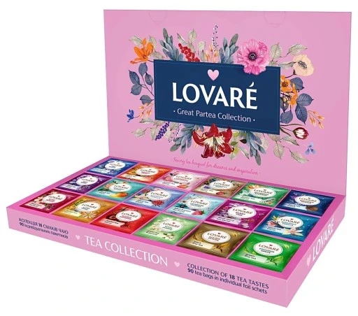 Набір чаю Lovare 18 смаків 90 пак. (2377157617)