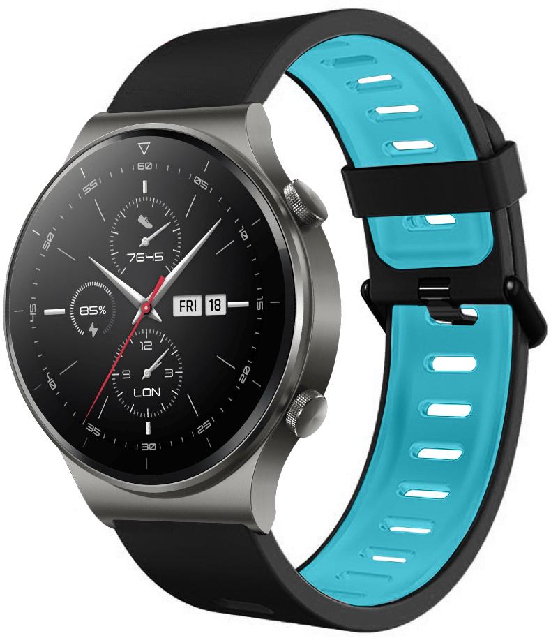 Ремешок Traf для Huawei Watch GT 2 Pro Black-Blue (23331)