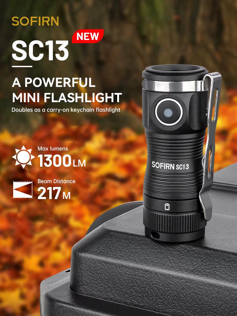Ліхтарик світлодіодний Sofirn SC13 SST40 LED 1300Lm Black (SST40) - фото 7