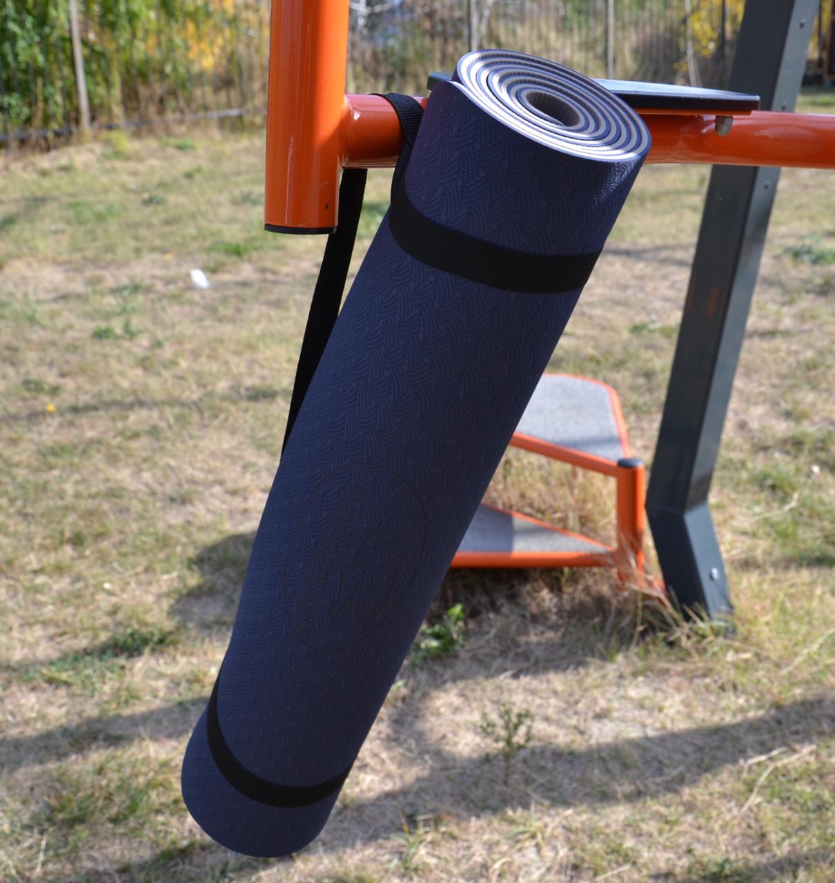 Коврик для йоги и фитнеса PowerPlay 4150 TPE Premium Performance Mat 183x61x0,6 мм Синий (A-011857) - фото 5