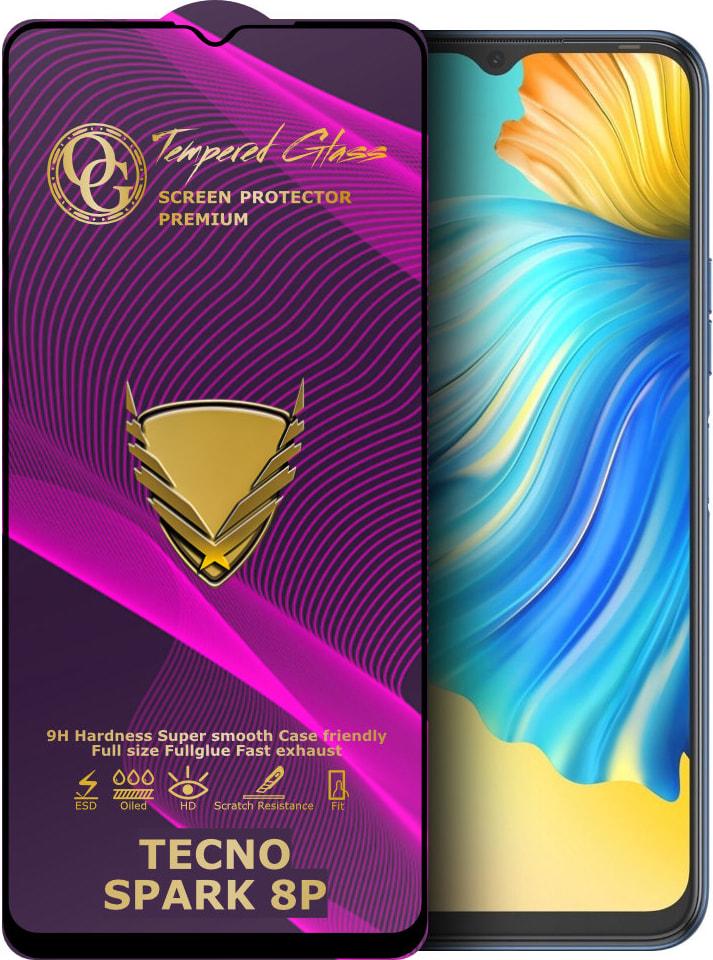 Стекло защитное GoldenArmor Tecno Spark 8P Full Glue (32380)