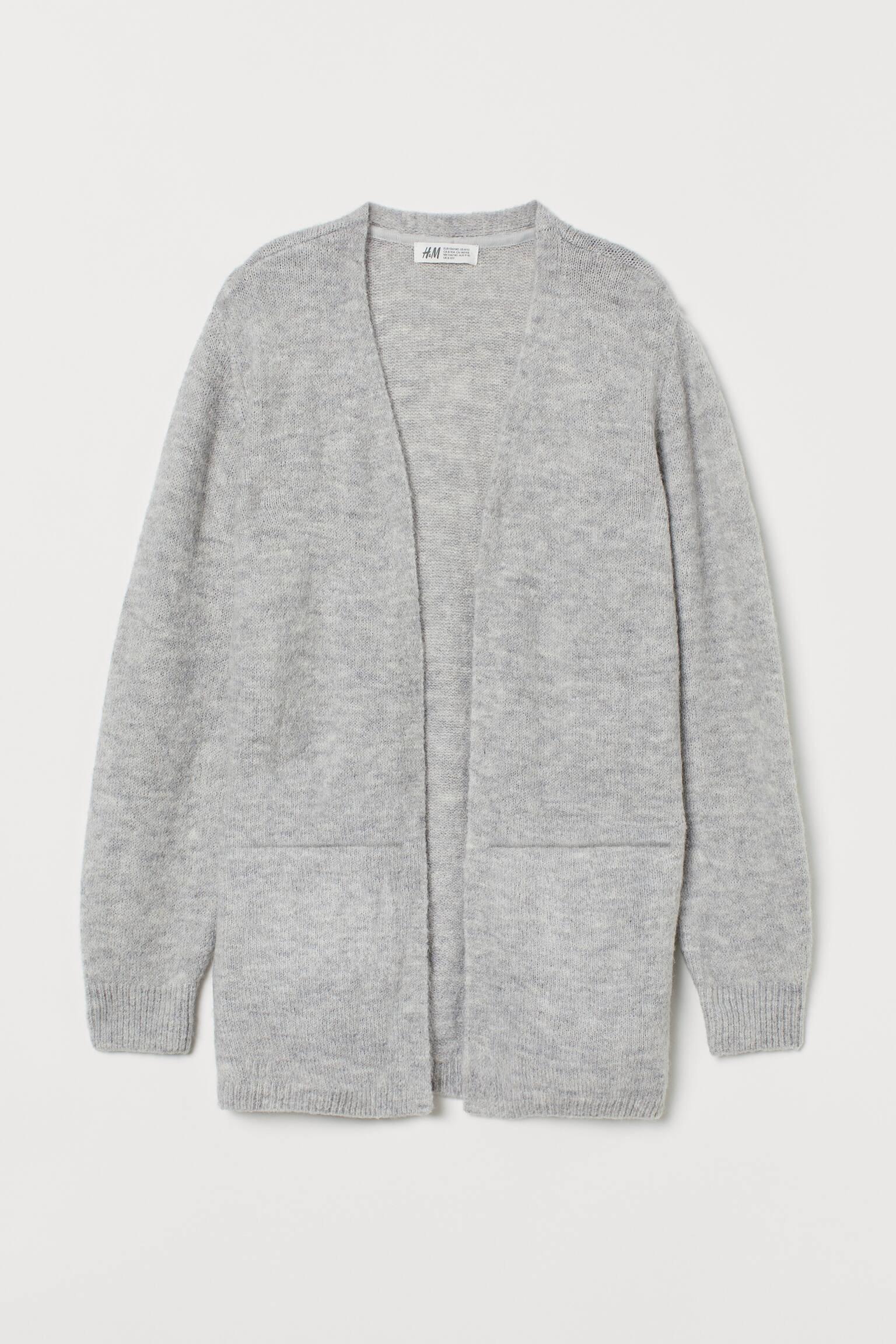 Кардиган H&M 864437 меланж 146-152 см Серый (1111109411094)