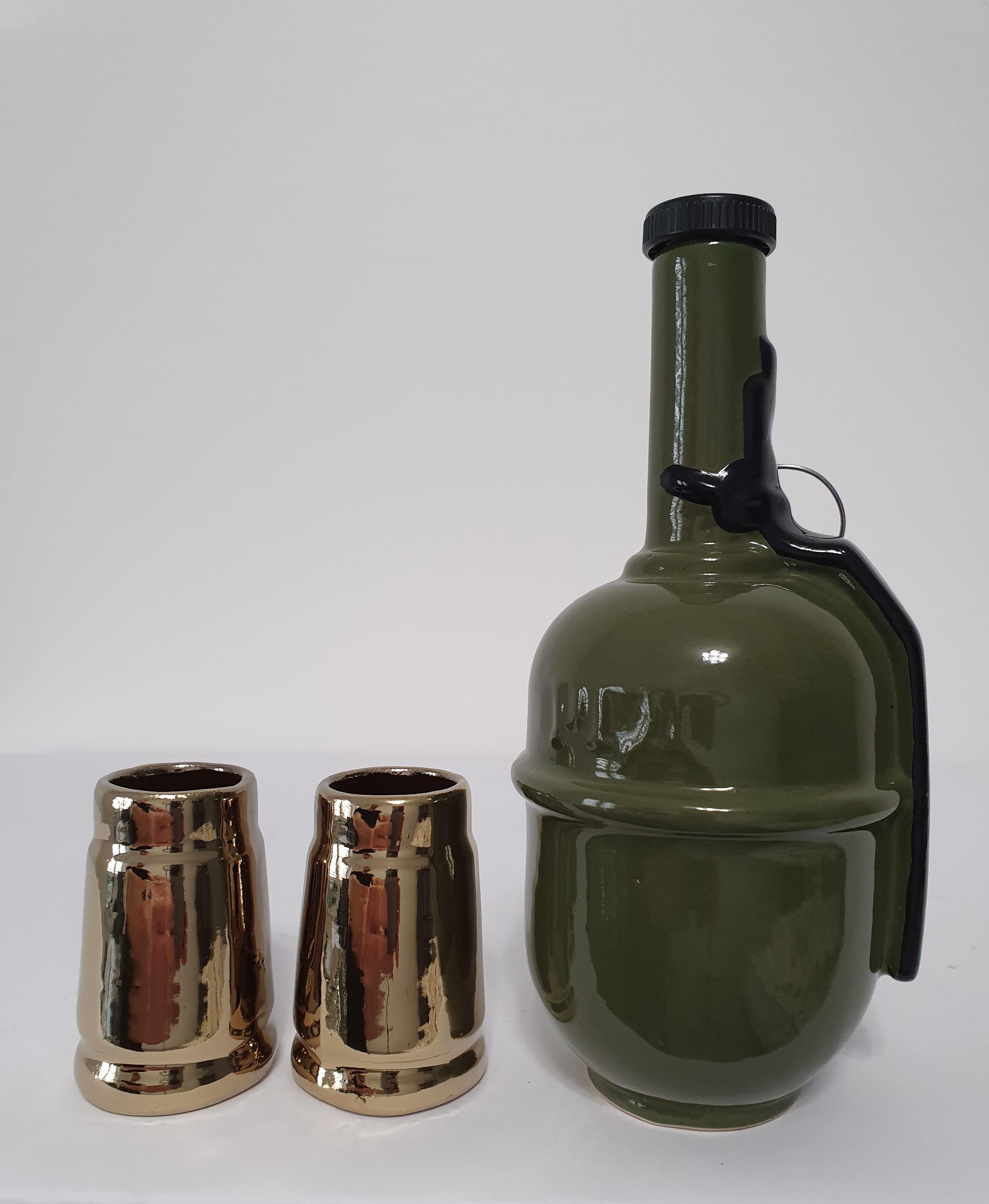 Подарочный набор для алкоголя штоф с рюмками РГД керамика (3253)