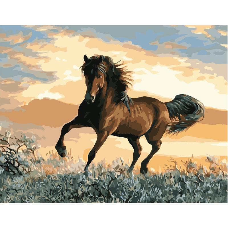 Картина по номерам VA-0582 Дикий мустанг р. 40x50 см