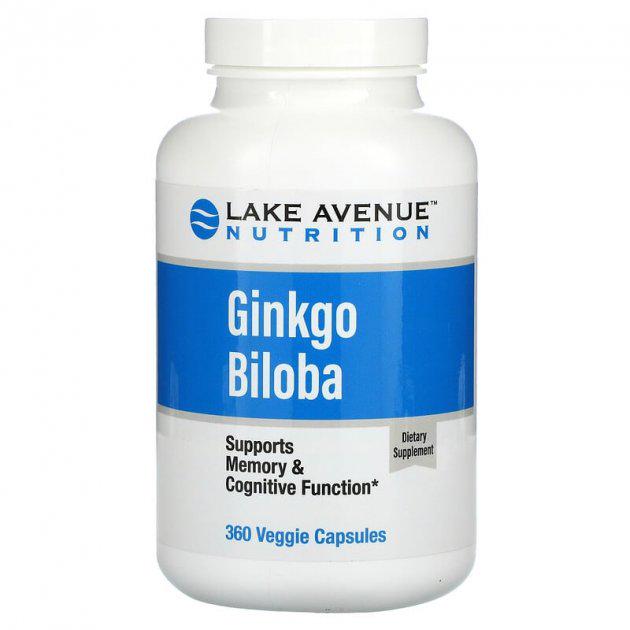 Добавка Lake Avenue Nutrition Гинкго билоба 120 мг 360 вегетаранских капсул (LKN-01538)
