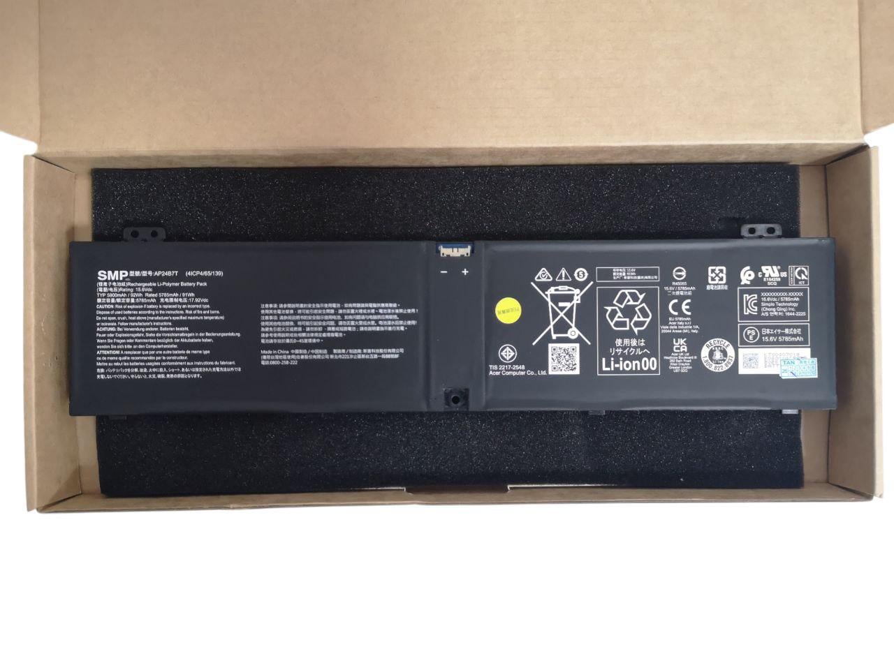 Акумулятор для Acer Helios Neo 16 PHN16-I31/AP24B7T 5900mah 92Wh (000014647)
