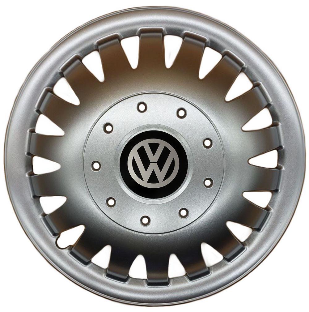 Колпаки SJS 320 с логотипом Volkswagen R15 4 шт. Серебристый (2654558343)