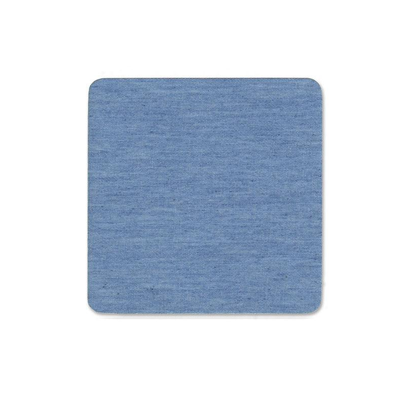 Наклейка-заплатка джинсовая для ремонта одежды утюгом Квадрат 12,5x12,5 см Голубой