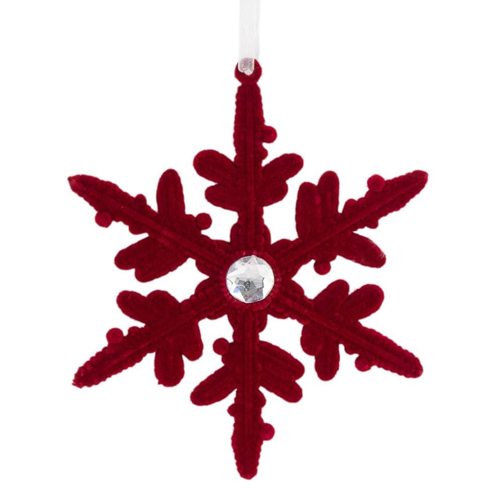 Елочная игрушка Бархатная снежинка 13,5 см (6040-030)