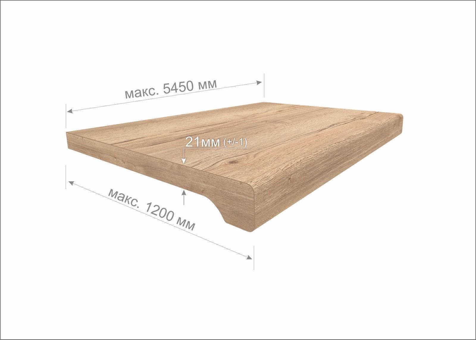 Подоконник деревянный Alber Standart 350 мм Каштан песочный (ASKP-350) - фото 7