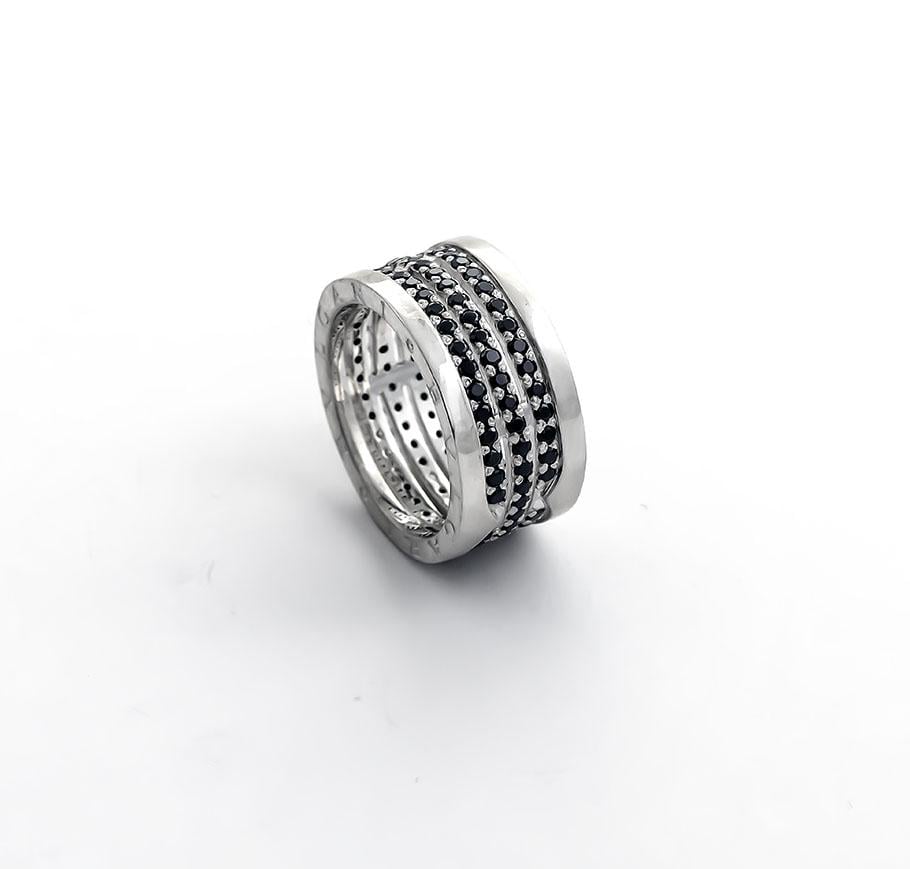 Кільце з камінням Maxi Silver 3648 SE р. 20,5 Чорний (8364880)