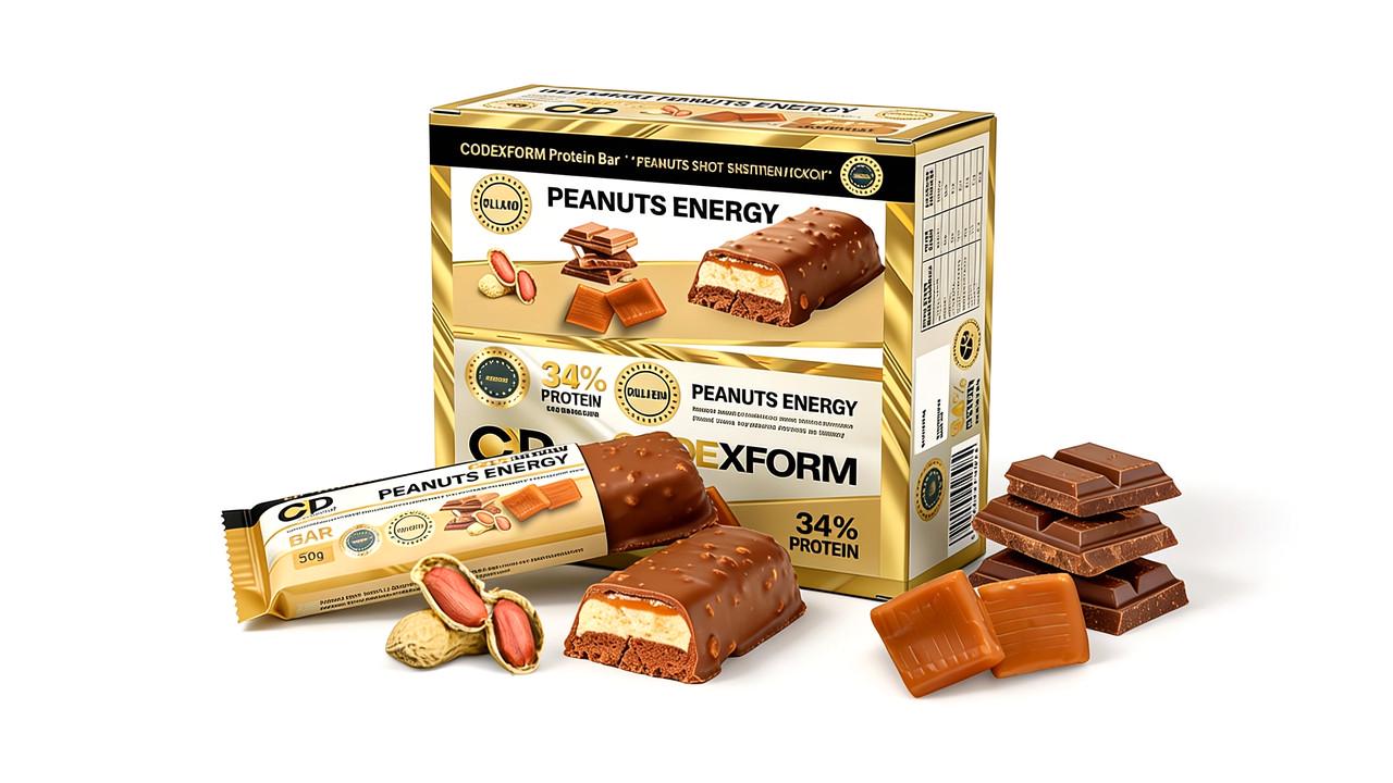 Батончик протеиновый CODExFORM Peanuts Energy без сахара 34% белка (2979196640) - фото 4