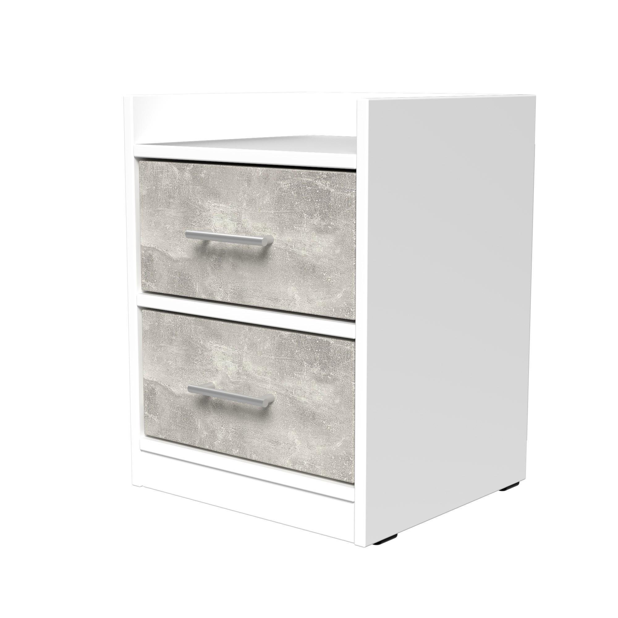 Тумба прикроватная ТП6 SENAM 500х380х350 мм корпус ДСП Белый фасад ДСП Ателье Светлый - фото 3