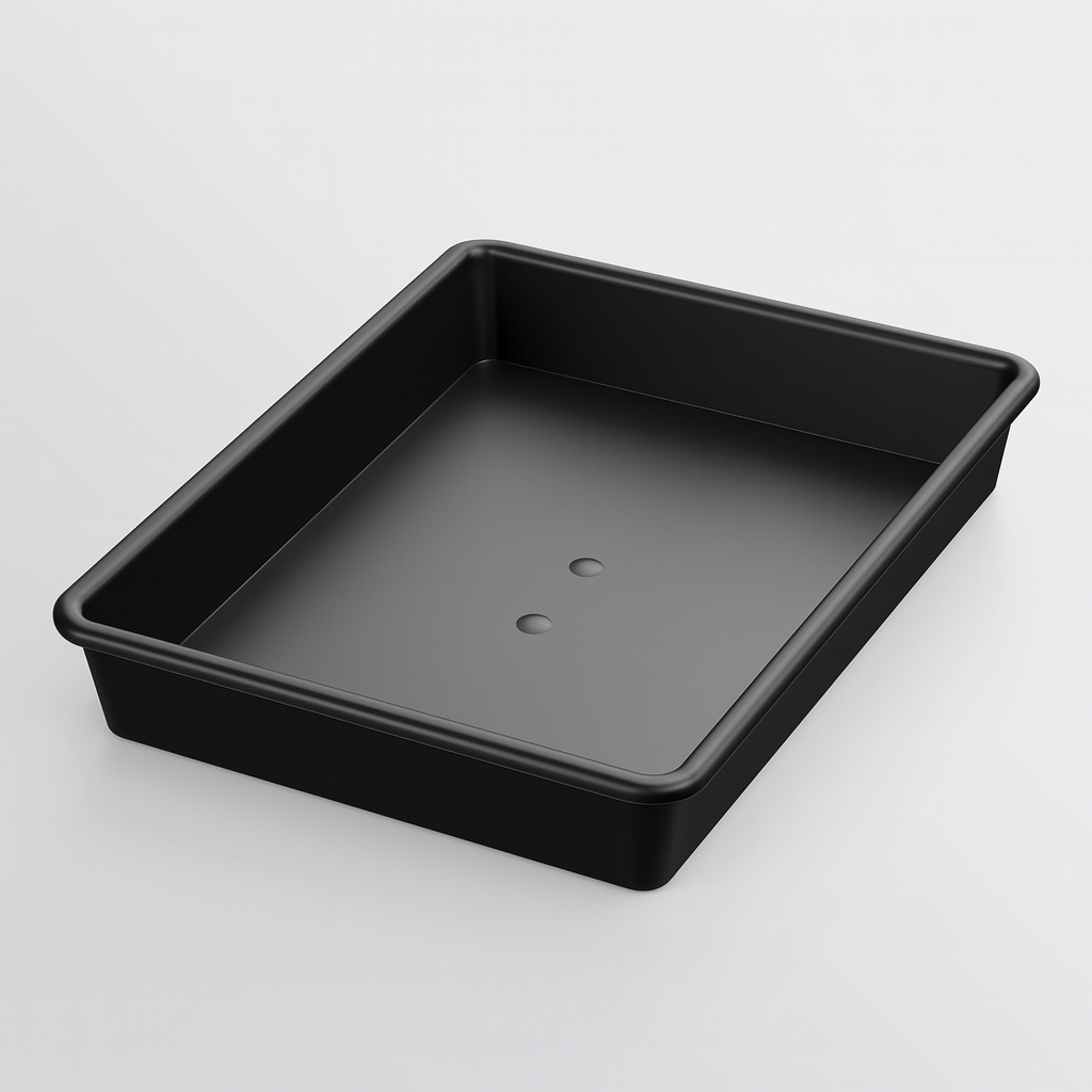 Піддон пластиковий 38x27x6,5 см Чорний (29198823)