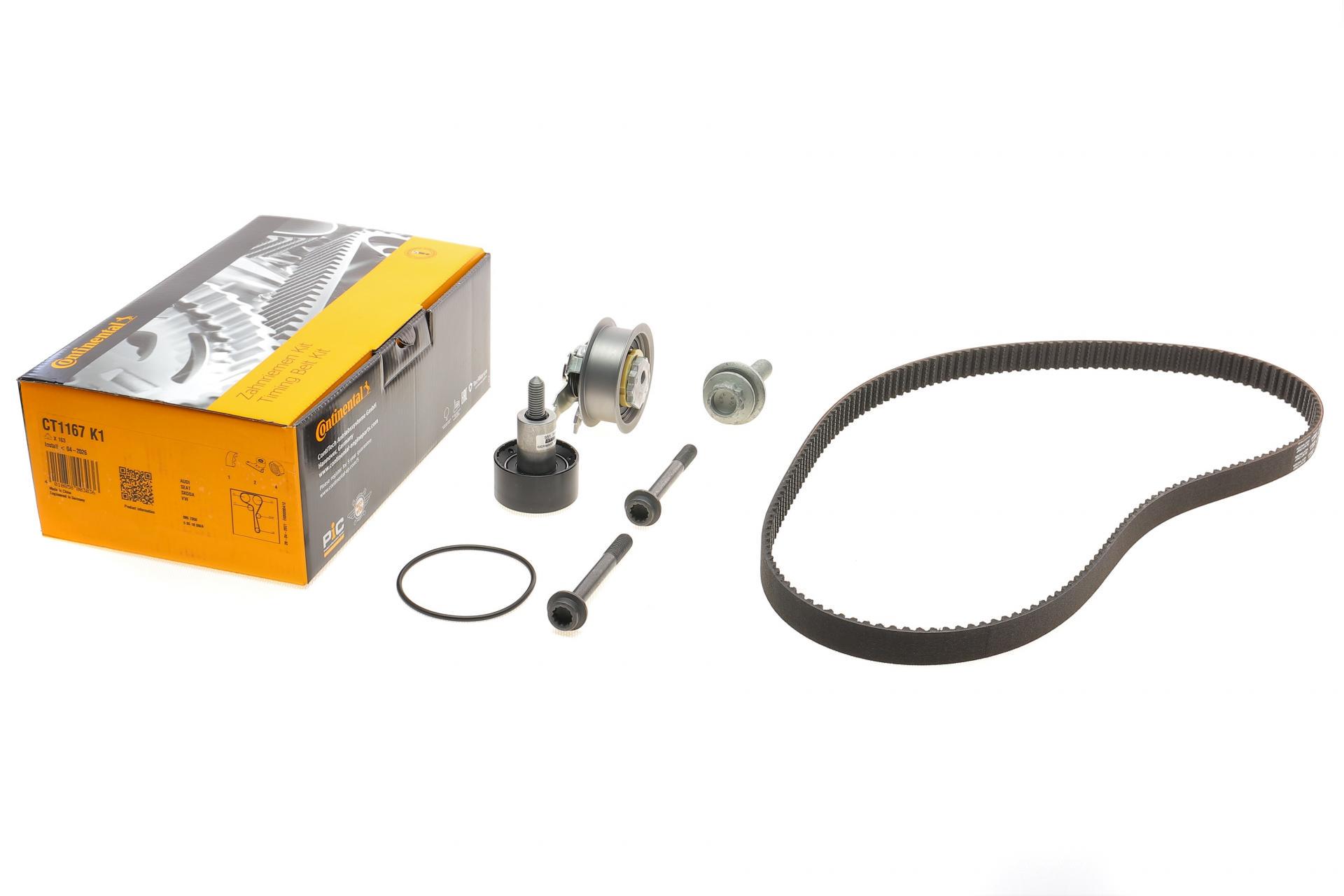 Комплект ГРМ VW Caddy IV 1.2-1.4TSI 15- 20x163z (CT1167K1 CONTINENTAL)