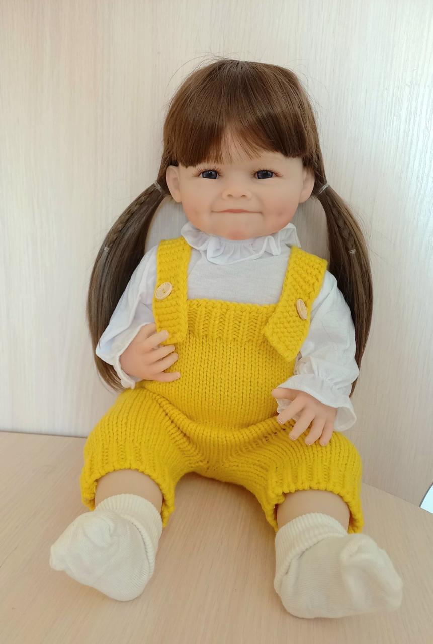 Кукла Reborn Милана винил-силиконовая с соской/бутылочкой 55 см (1971498147)