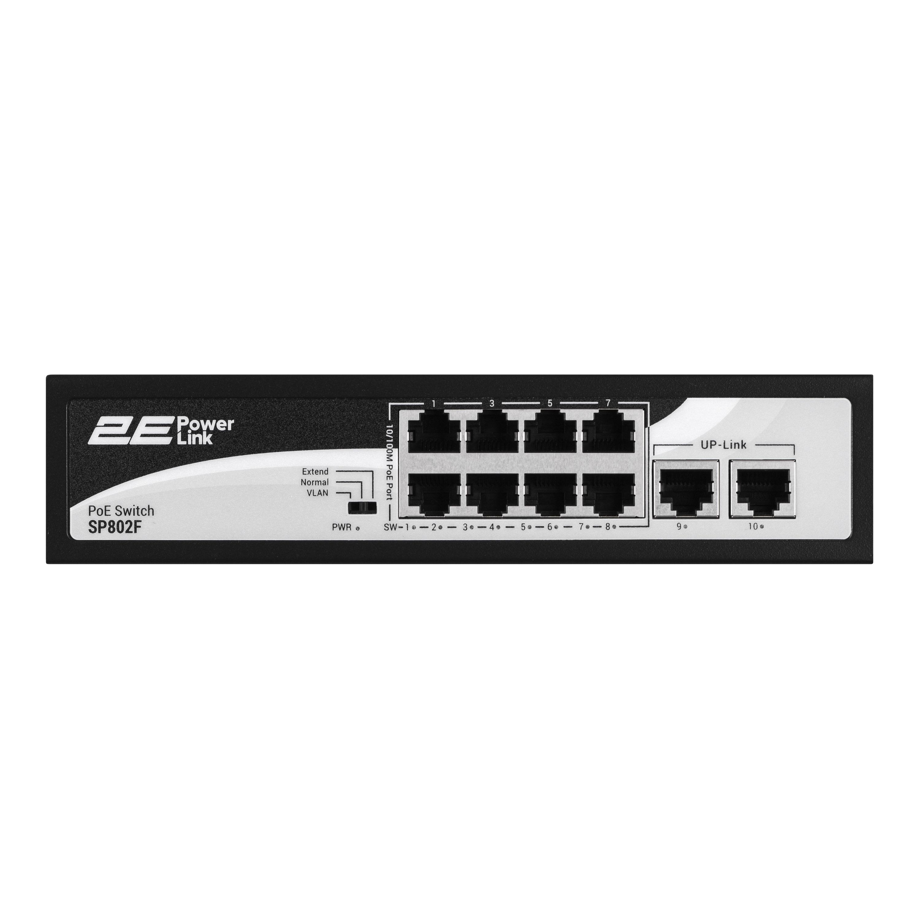 Комутатор некерований PoE 2E PowerLink SP802F 8хFE (10/100) + 1хFE Uplink Store-and-forward модель 2E-SP802F-2 (628617) - фото 5 Комутатор некерований PoE 2E PowerLink SP802F 8хFE (10/100) + 1хFE Uplink Store-and-forward модель 2E-SP802F-2 (628617) - фото 5