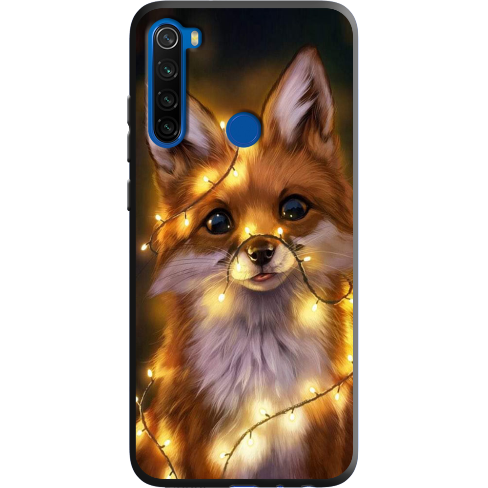 Чехол Boxface Xiaomi Redmi Note 8T Рождественская лиса Черный силикон (38532-up2399-38945)