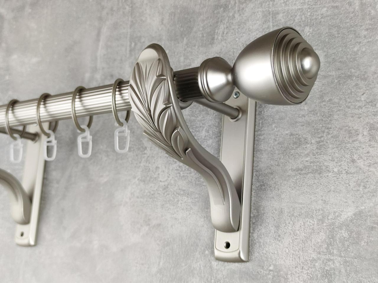 Карниз MStyle металлический для штор однорядный Палацыо 25 мм рифленый 200 см Сатин (5012979)