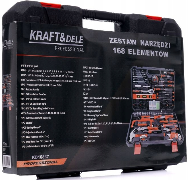 Набор инструментов Kraft&Dele KD10837 168 шт. - фото 5 Набор инструментов Kraft&Dele KD10837 168 шт. - фото 5