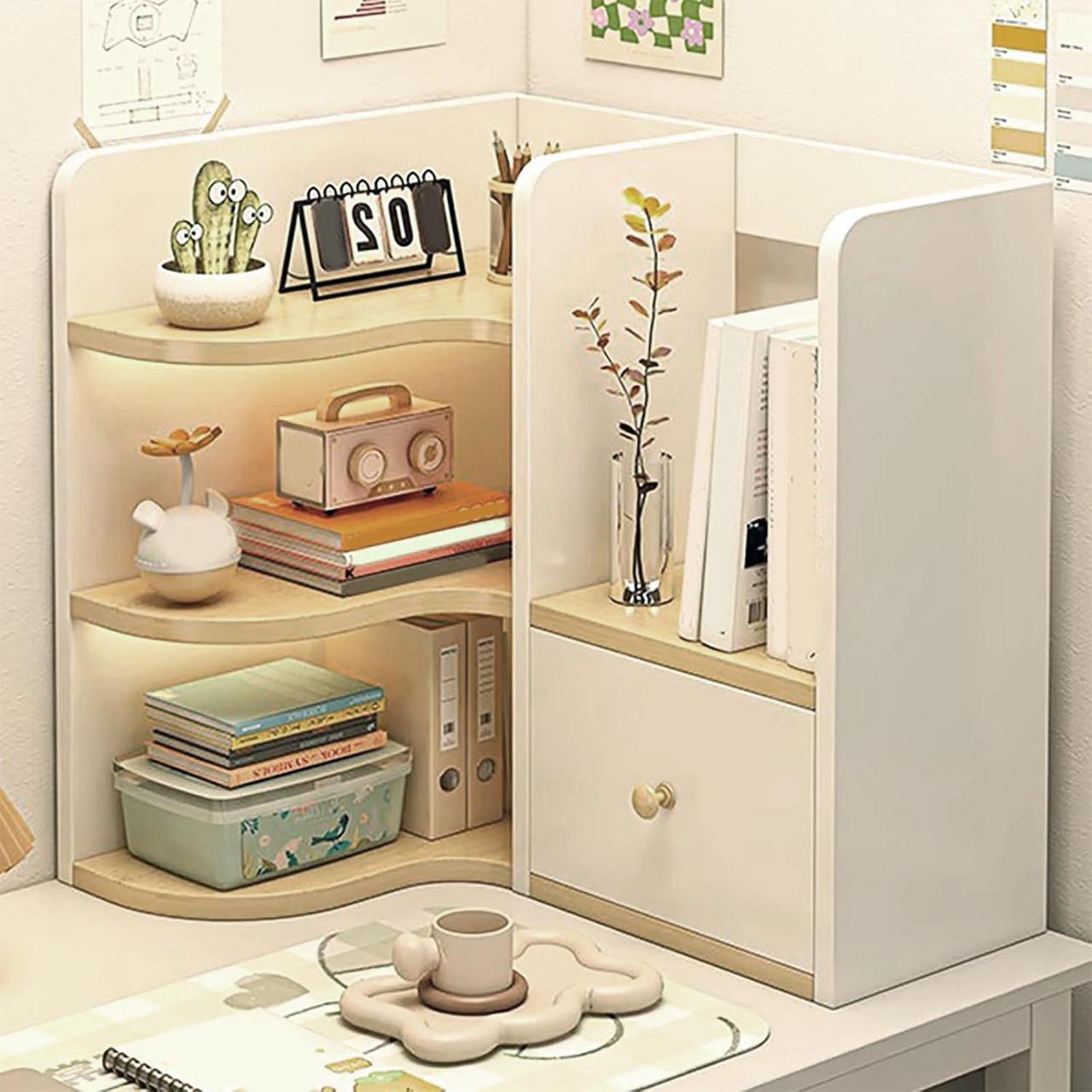 Полка-надстройка настольная из дерева Феларион зефир-бланже (АКД-00312001)