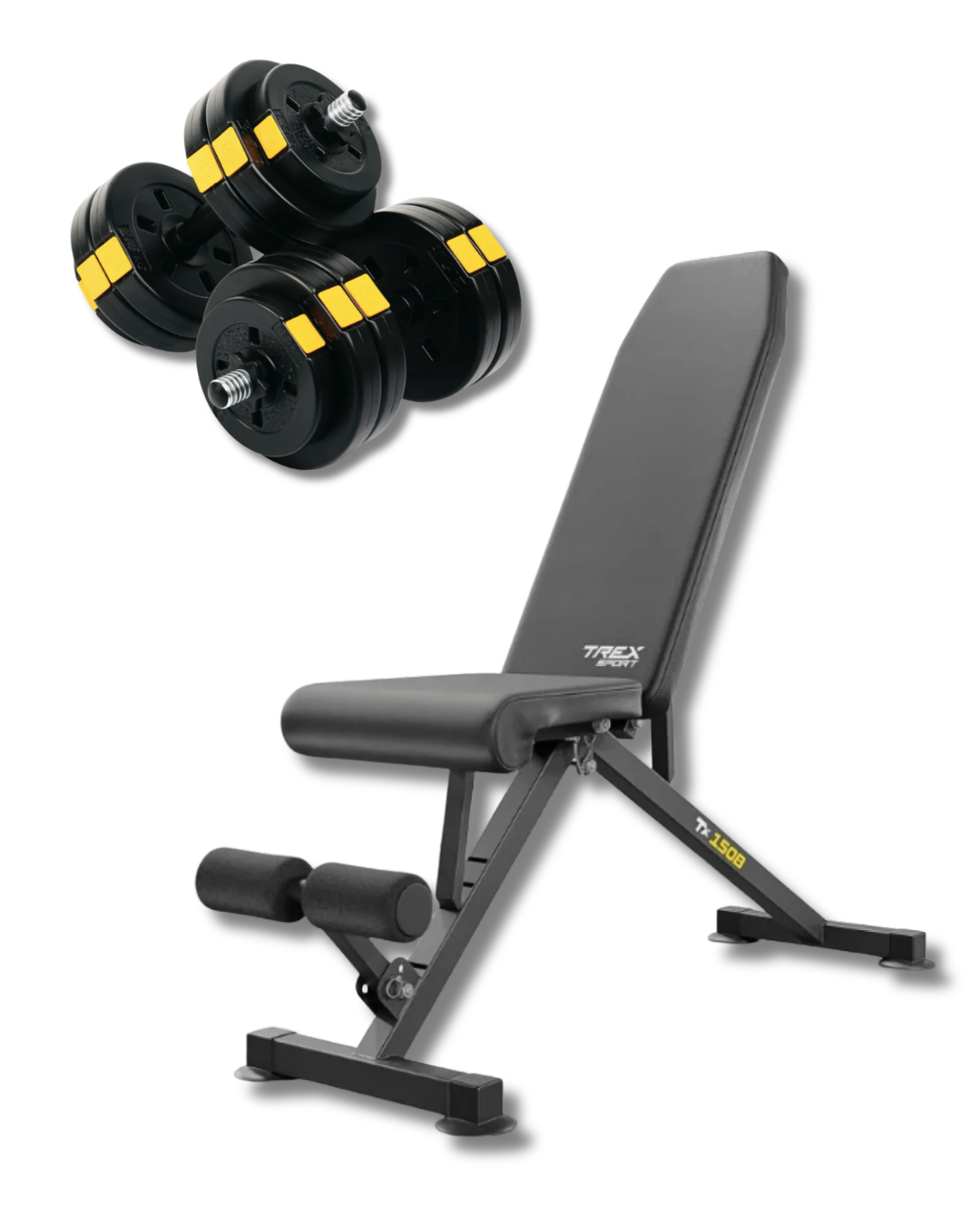Спортивна лава TX-150B з гантелями Besport PowerPro 2х13,5 кг (35001998)