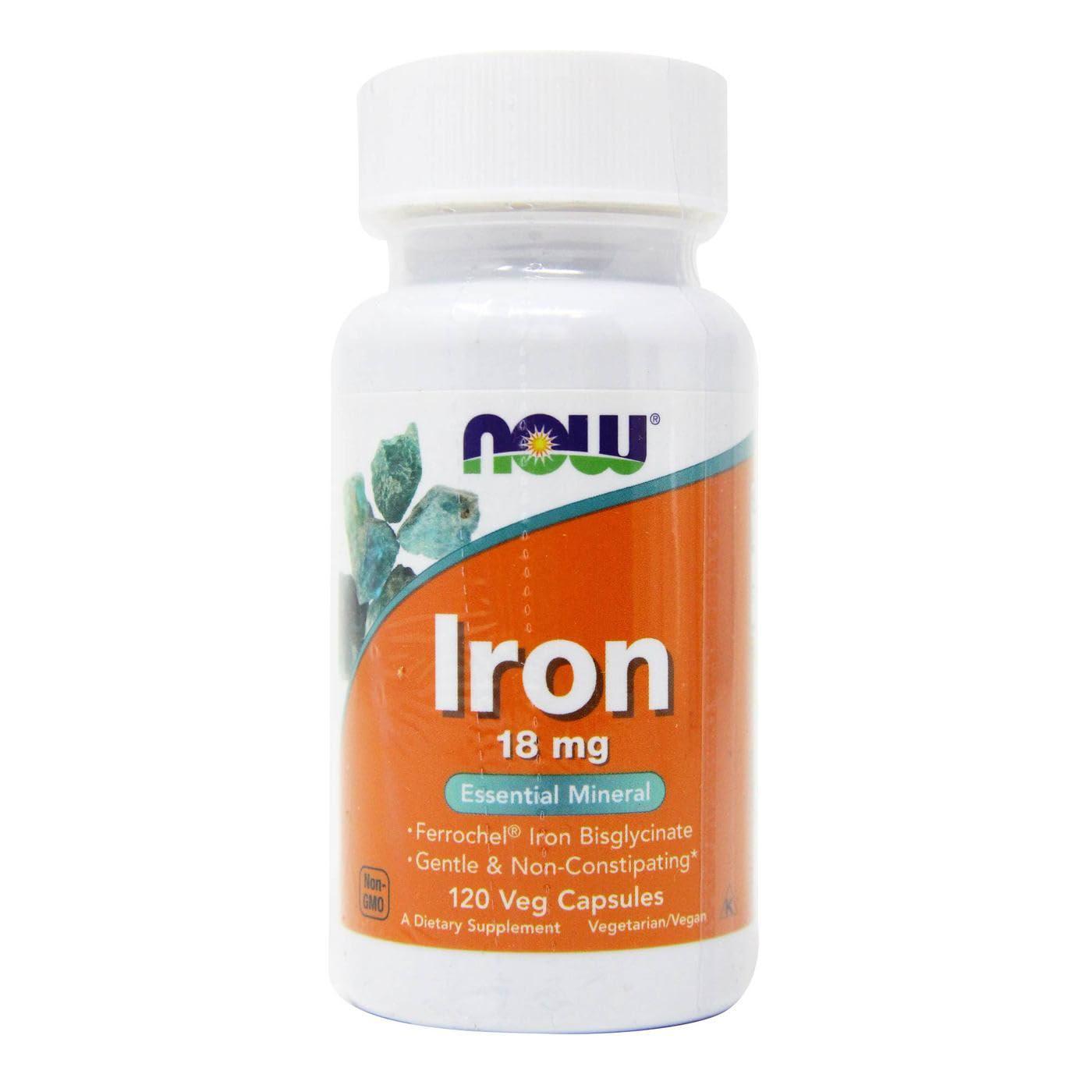Железо NOW Foods Iron 18 мг 120 капсул
