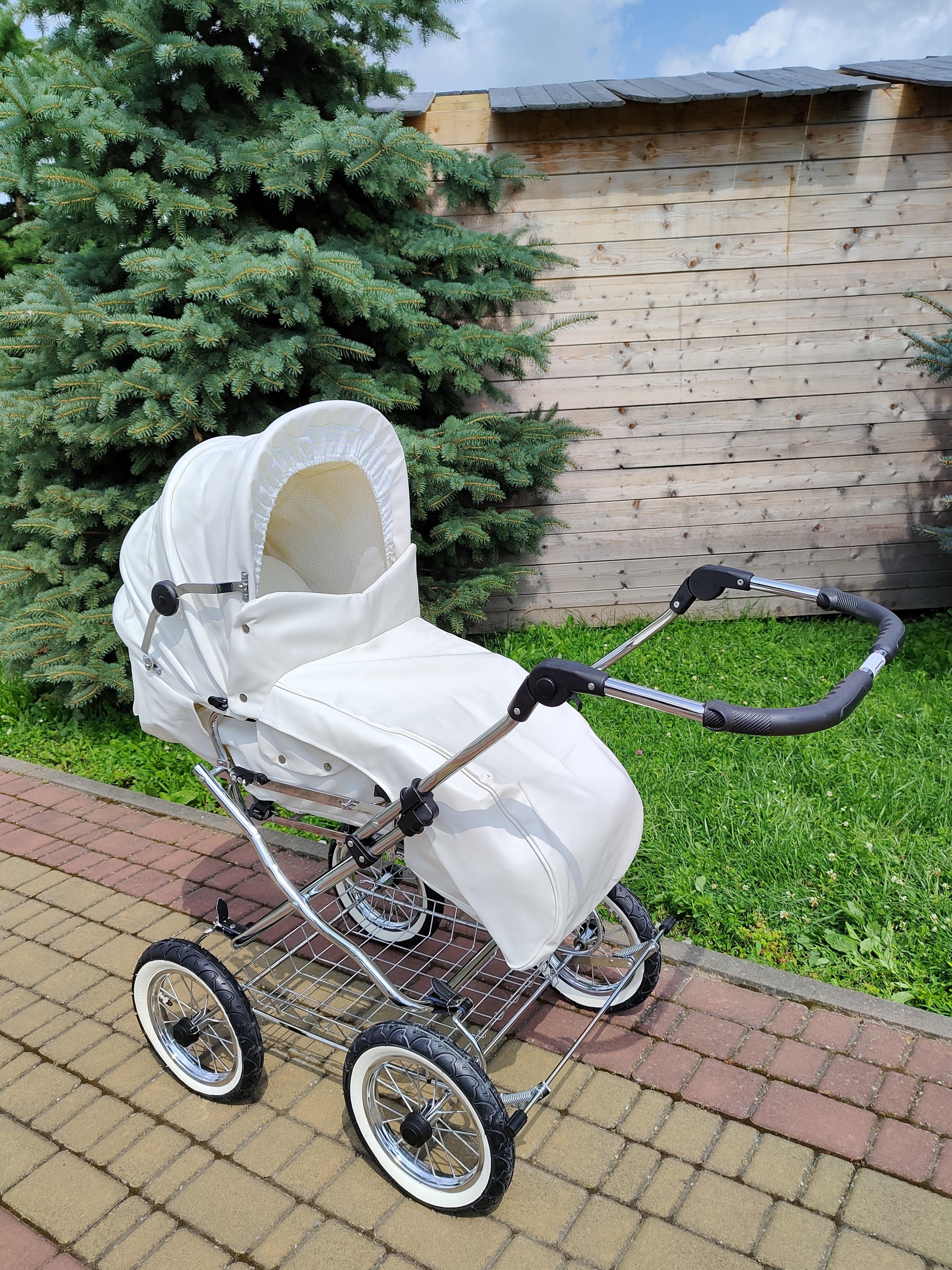 Коляска детская комбинированная Eichhorn Combination Stroller Белый/Бежевый - фото 3