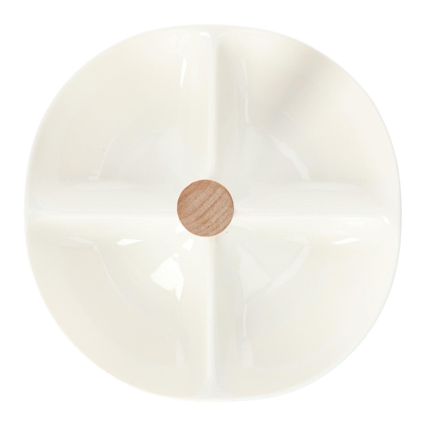 Менажница фарфоровая Homla MOOKA 25 см Белый (163850) - фото 3 Менажница фарфоровая Homla MOOKA 25 см Белый (163850) - фото 3