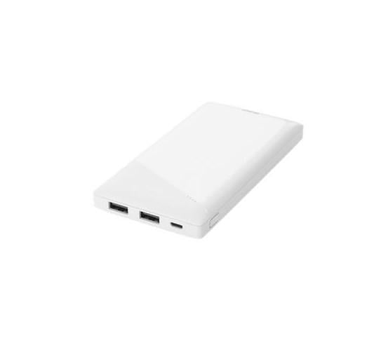 Повербанк УМБ Deltaco Input Micro-USB Output USB-A 2 5V/2.1A cable 10000 mAh White (PB-A1001)