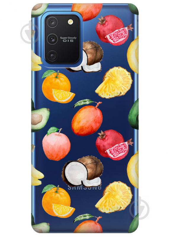 Прозорий силіконовий чохол iSwag Samsung Galaxy S10 Lite з малюнком - Фрукти (KS3456)