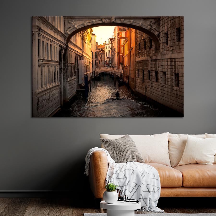 Картина город Венеция - город на воде 120x80 см (A851-1)