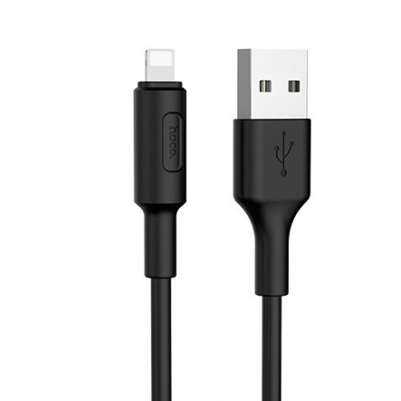 Кабель Hoco X25 Soarer Lightning-USB 1 м Чорний (19799)