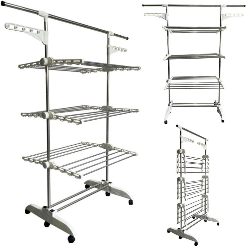 Сушка многоярусная для одежды Bonro B01S Белый (5218) - фото 2 Сушка многоярусная для одежды Bonro B01S Белый (5218) - фото 2