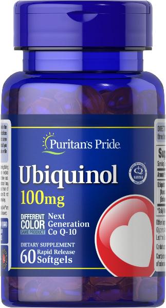 Добавка Убихинол Puritans Pride Ubiquinol 100 мг 60 софтгель