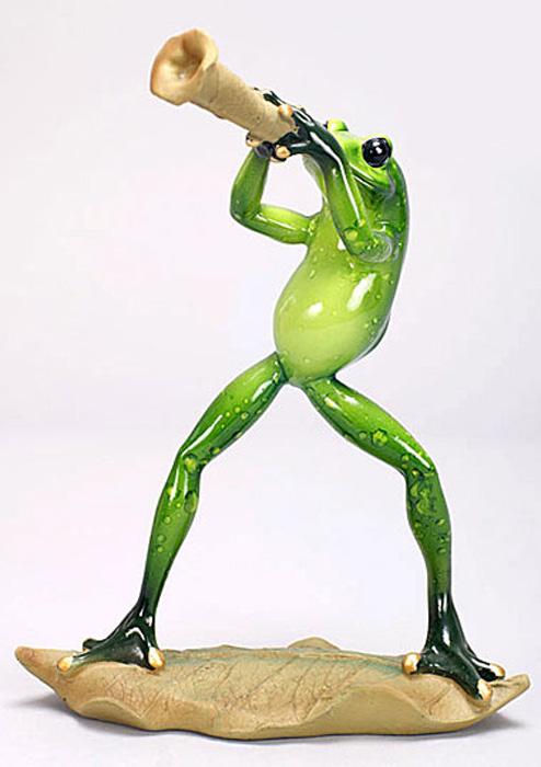 Статуэтка декоративная Лягушка Трубач 17,5 см искусственный камень (BD-238-F41)