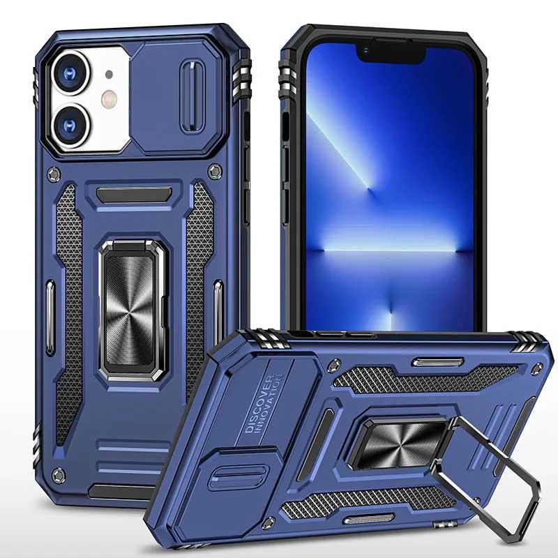 Противоударный ударопрочный чехол Camshield Army Ring для Apple iPhone 11 (6.1") Синий / Navy