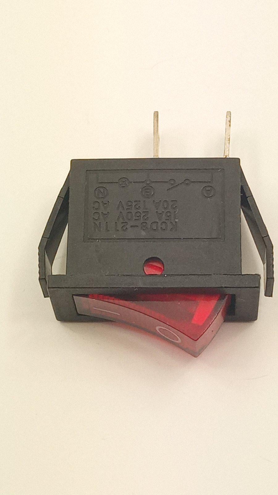 Выключатель KCD8-211N ON-OFF 2pin 15A 250V (12863)