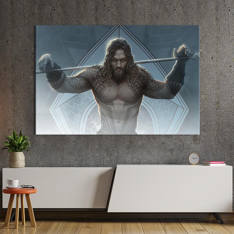 Картина на холсте Jason Momoa, Aquaman 51x34 см (1453-1)