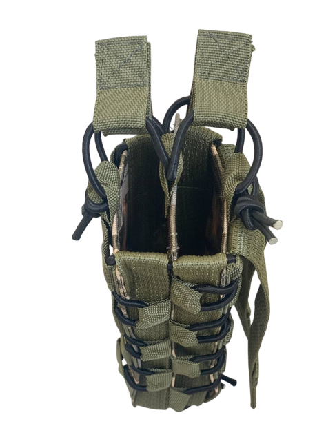 Подсумок для магазинов АК Clefers Tac двойной штурмовой с пластиковыми вставками М22 X oxford 600D Олива (5024605)