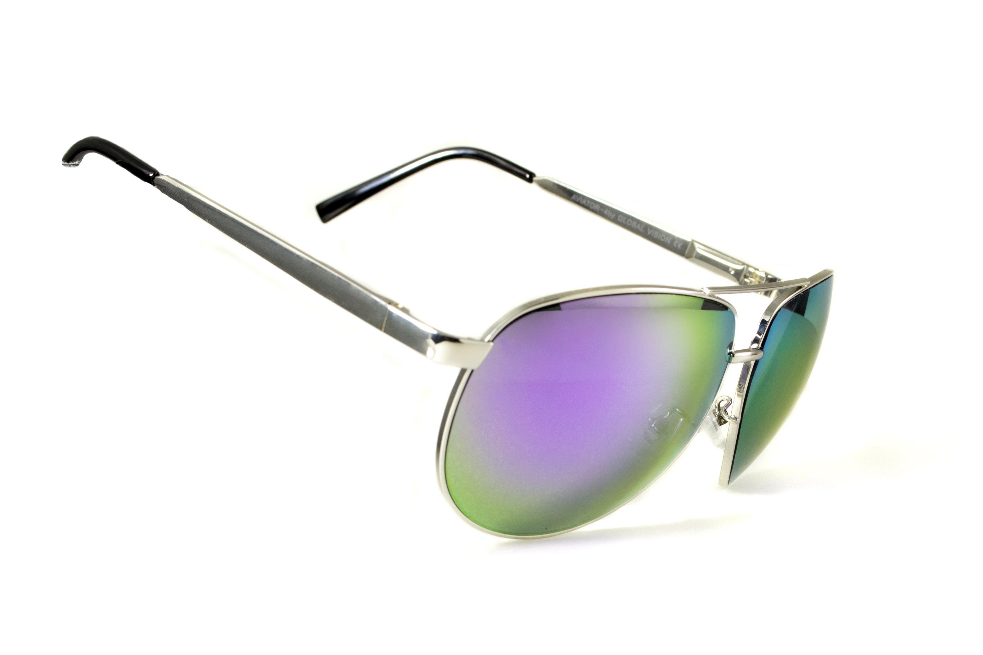 Очки защитные Global Vision Aviator-4 Фиолетовый - фото 2