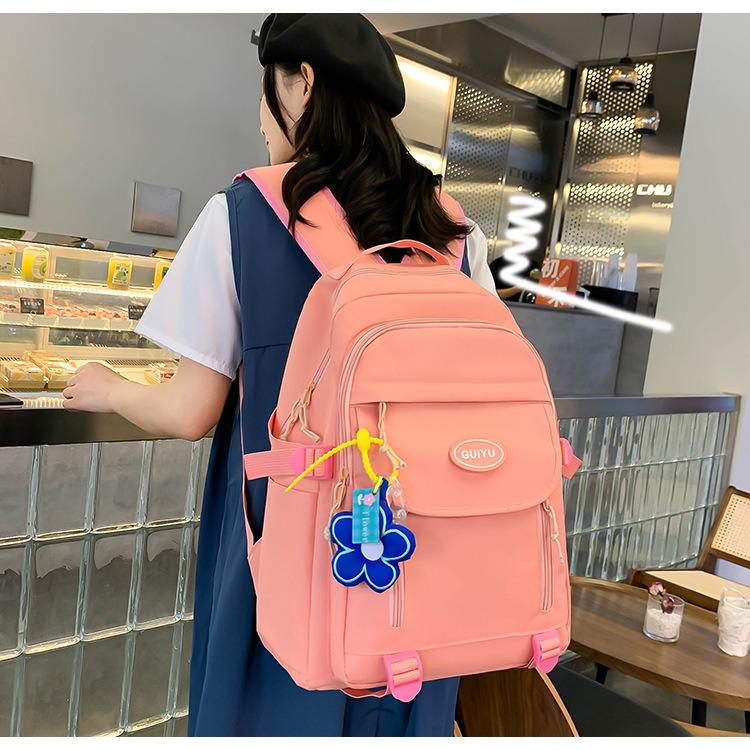 Шкільний рюкзак для дівчинки GUIYU 5в1 5-11 клас Рожевий (27668075) - фото 4