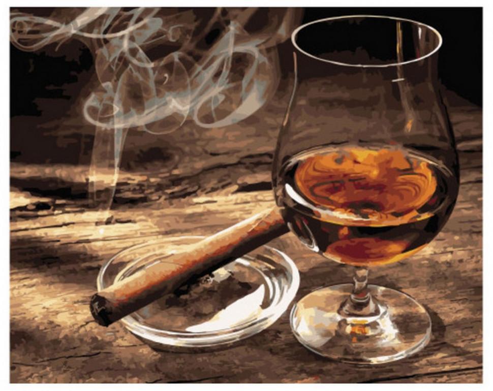 Картина по номерам Brushme Сигара и виски 40х50 см (BRM33998)